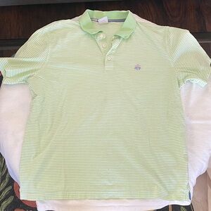 Brooks Brothers Mint Green Striped Polo